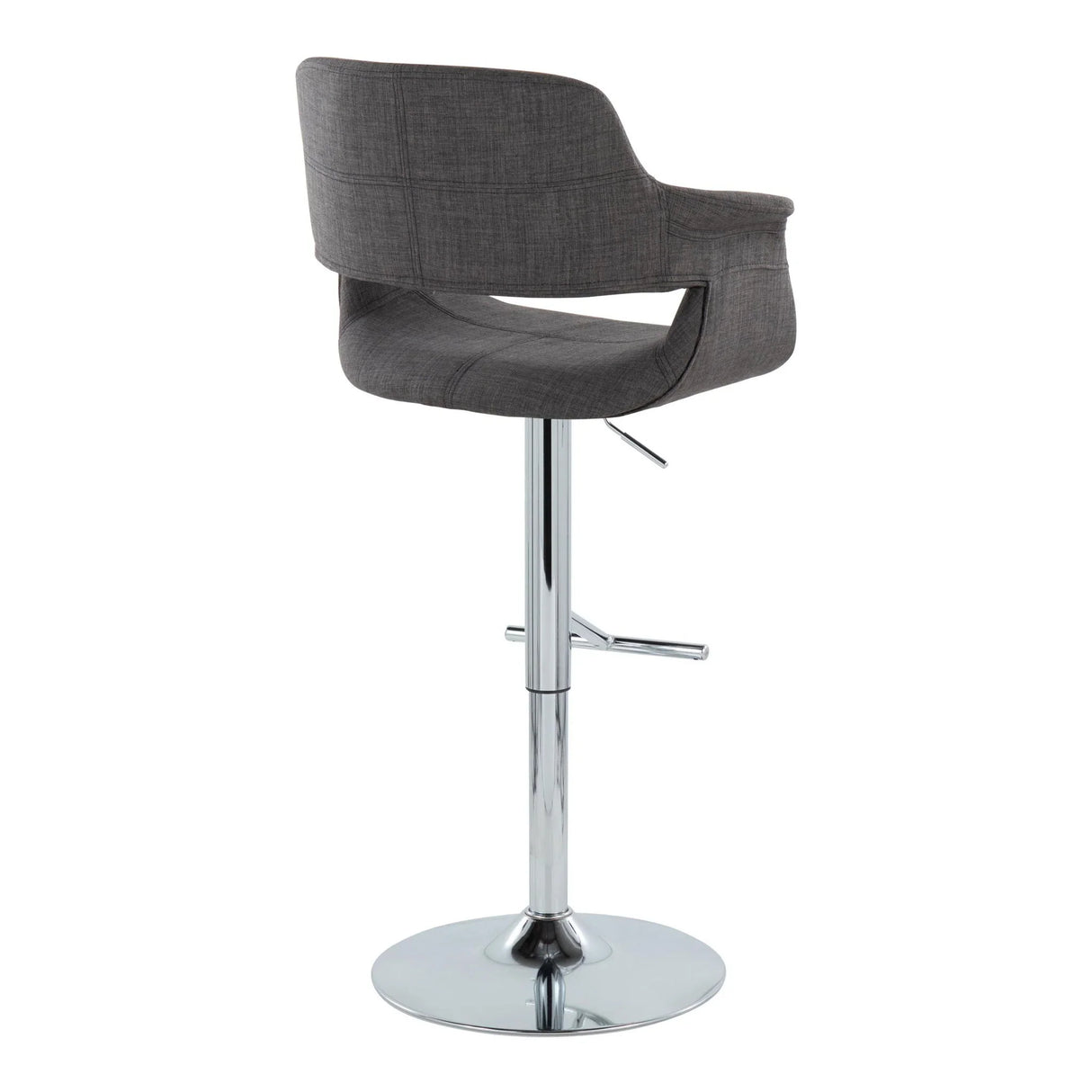 Vintage Flair - Mid Century Modern Adjustable Barstool & Straight T Footrest (Set of 2) - Furniture Home Direct