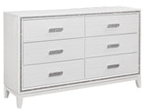 Queen Bedroom Set 5 Piece Contemporary Elegant White - Furniture Home Direct