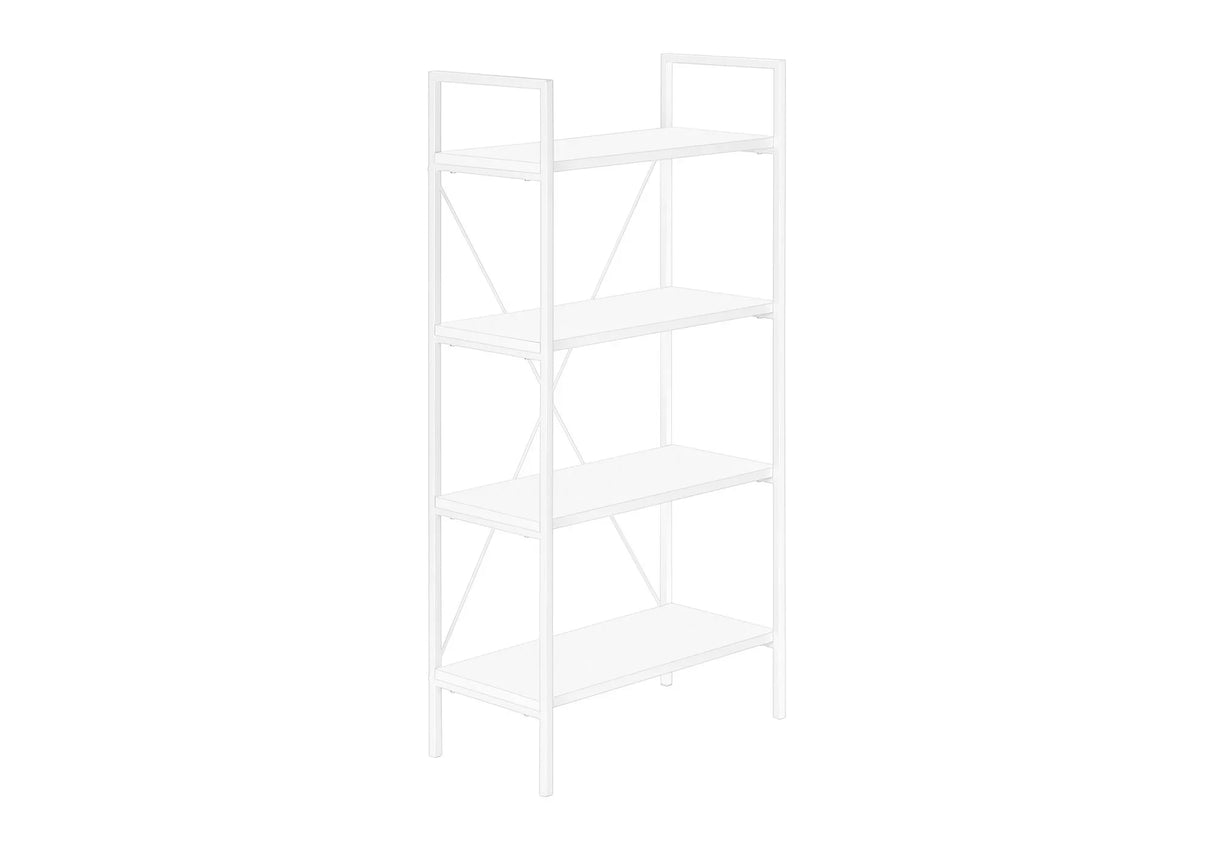 Bookshelf, Bookcase, 4 Tier, Office, Bedroom, Contemporary, Modern - Furniture Home Direct