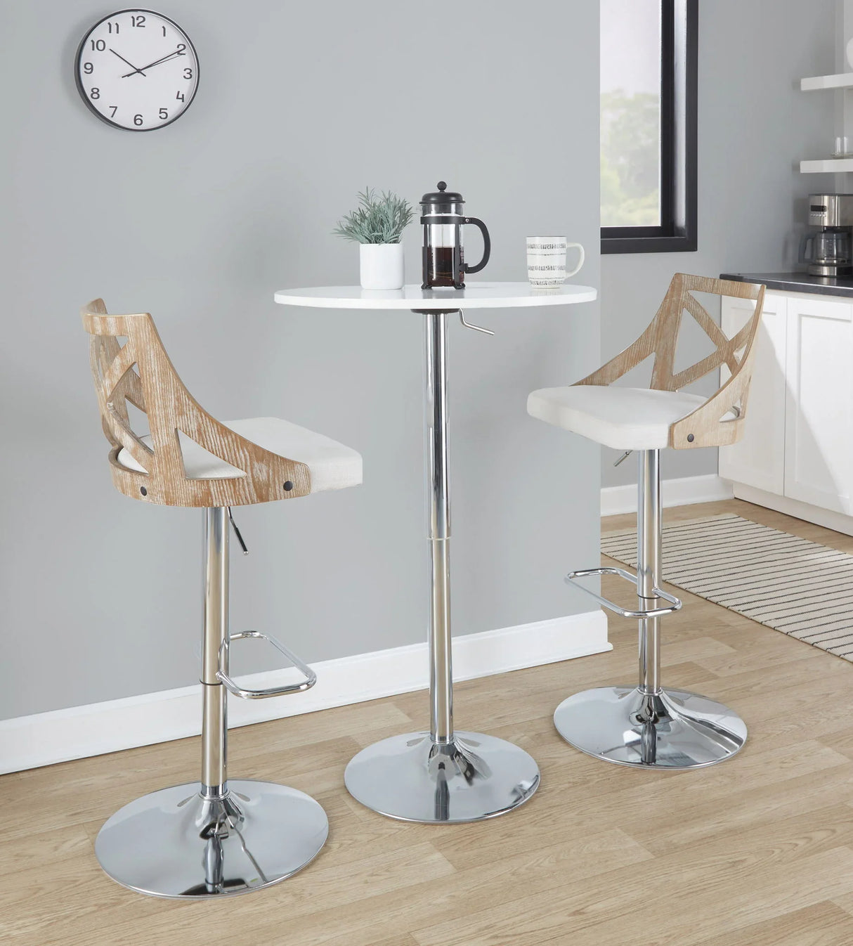 Elia - Contemporary Adjustable Bar Table - Furniture Home Direct