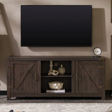 Modern Farmhouse Barn Door 3 Shelf TV Stand For TVs Up To 65” - Furniture Home Direct