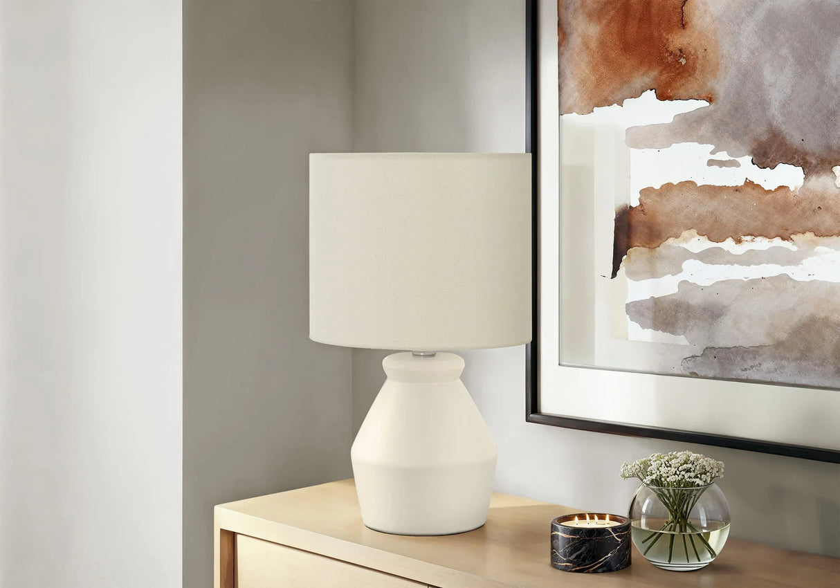 Lighting, Table Lamp Modern - Cream - Furniture Home Direct