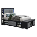 Messa - Bed With Storage Features And LED Lighting - Furniture Home Direct