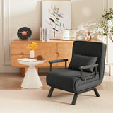 Convertible 5 In 1 Folding Chair Bed With Adjustable Backrest & Pillow Linen - Furniture Home Direct