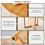 Round Dining Table Solid Wood Countryside Retro Natural - Furniture Home Direct