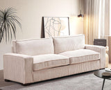 Luxe - Corduroy Sofa With Sleek Design, Spacious And Comfortable 3 Seater Couch - Furniture Home Direct