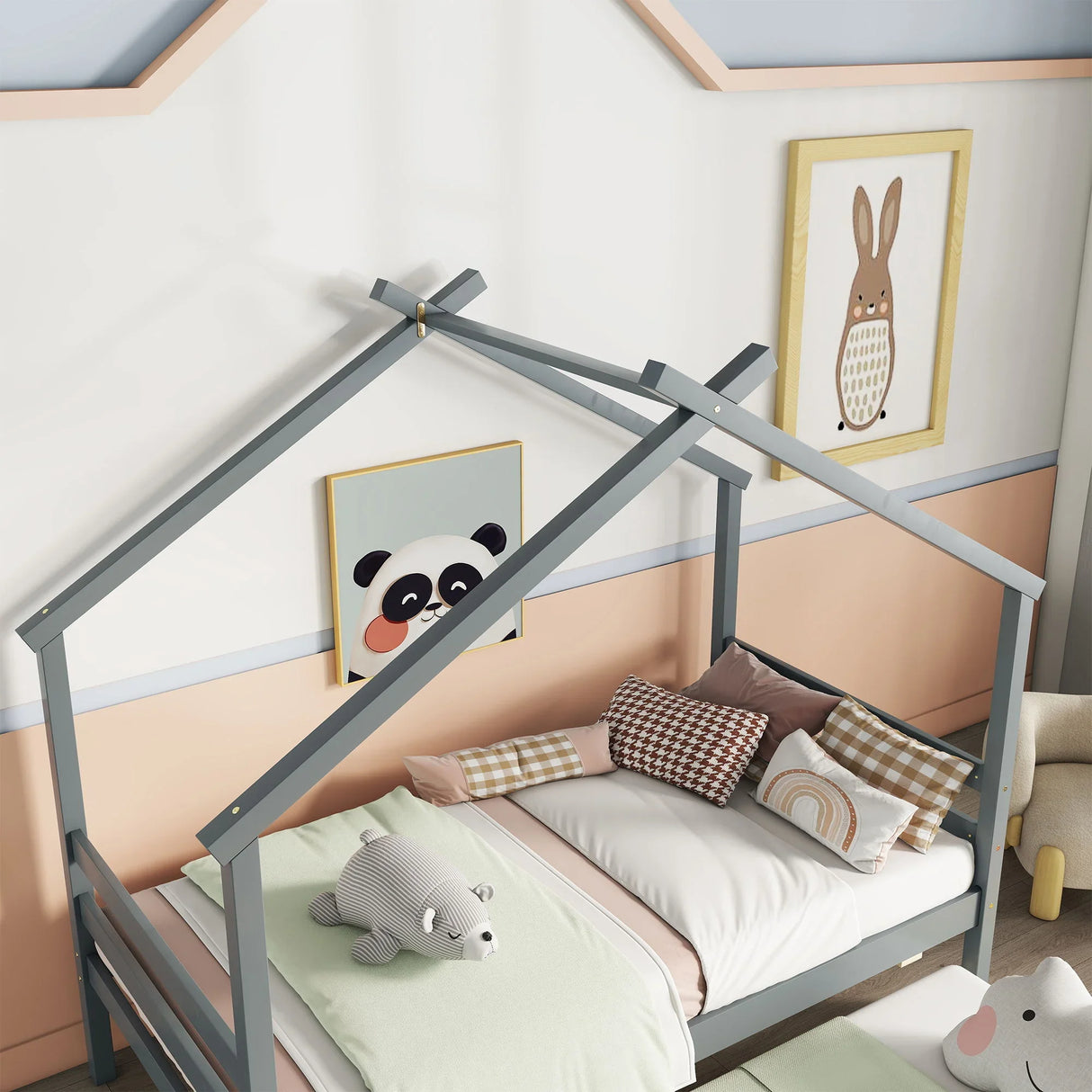 House-Shaped Bed With Trundle - Furniture Home Direct