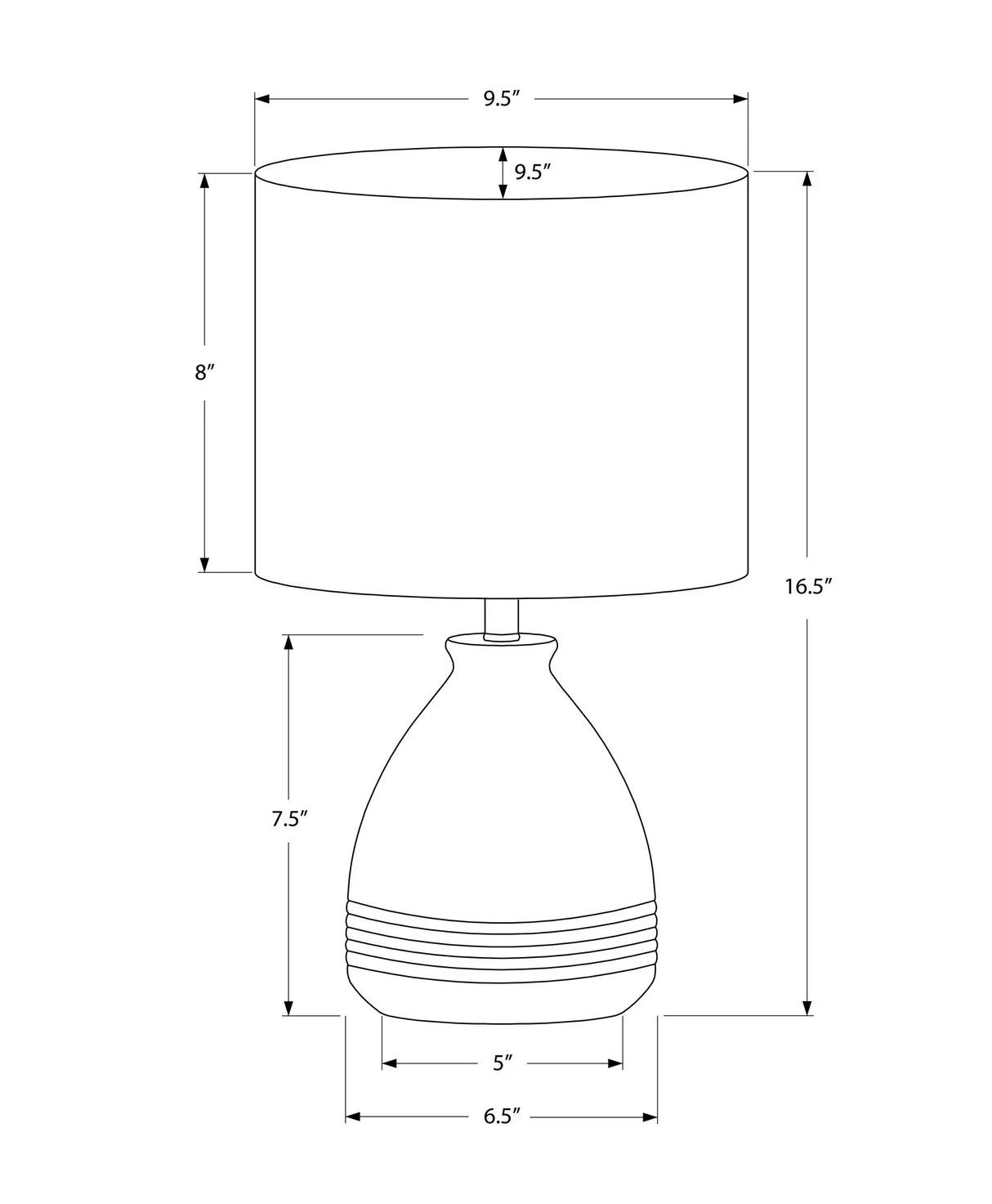 Lighting, Modern Table Lamp - Cream - Furniture Home Direct