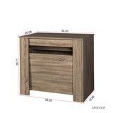 Outdoor Extendable Dining Table Wooden Rustic Brown - Furniture Home Direct