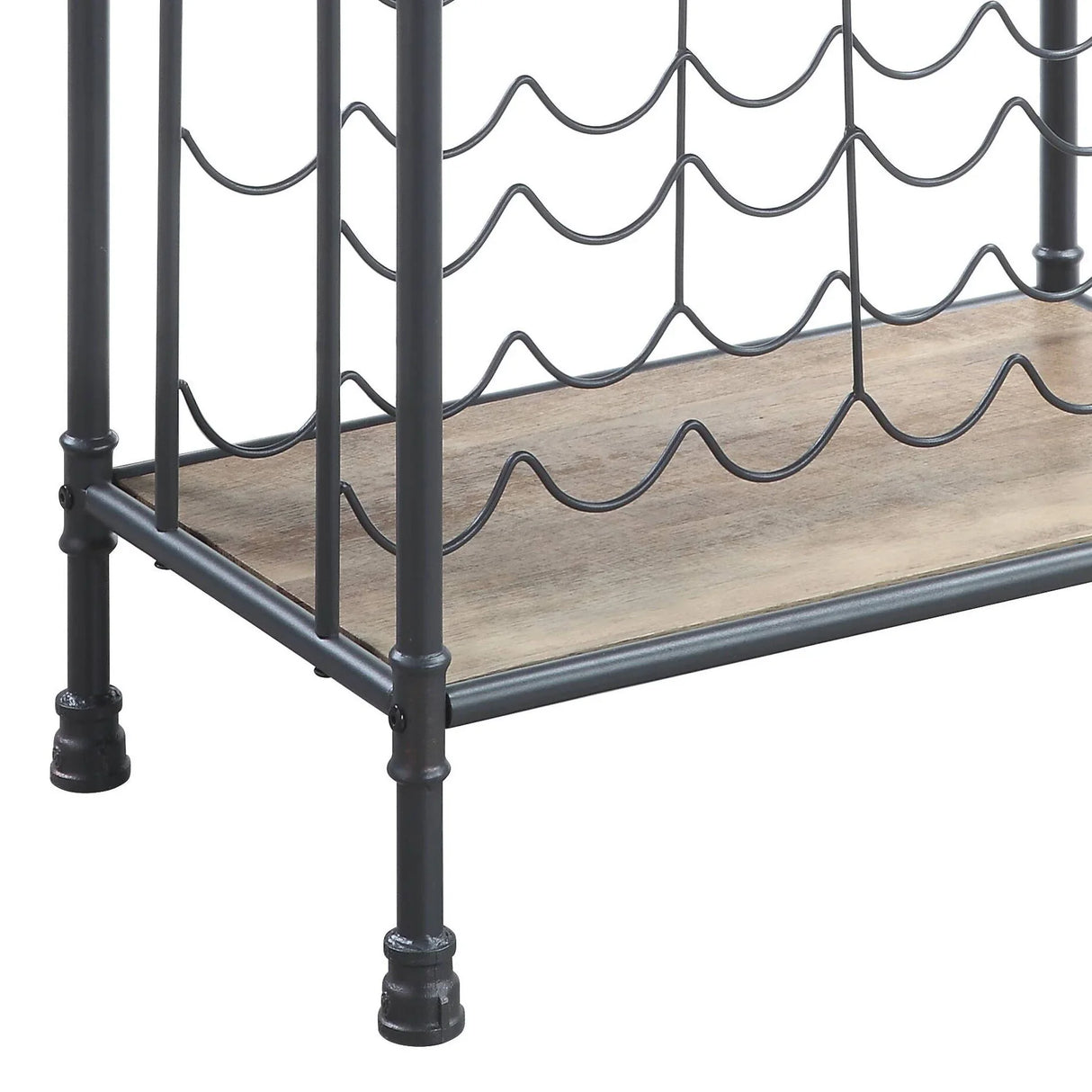 Brantley - Wine Rack - Gray / Oak - Furniture Home Direct
