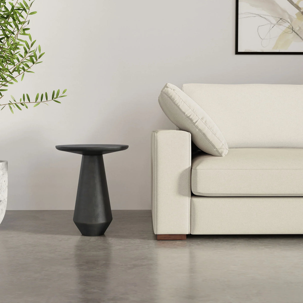 Gloria - Cast Aluminum Side Table - Black - Furniture Home Direct