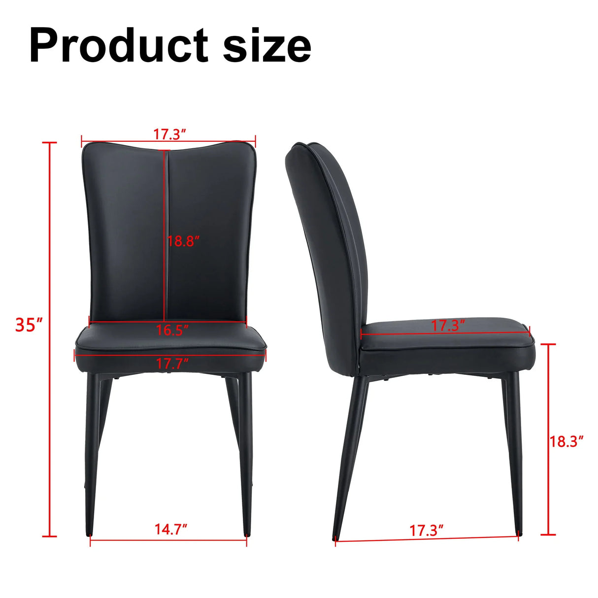 Modern Minimalist Dining Chairs (Set of 2) - Furniture Home Direct