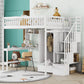 Loft Bed With Bookshelf, Drawers, Desk, And Wardrobe - Furniture Home Direct