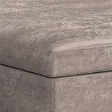 Owen - Multifunctional Square Coffee Table Storage Ottoman - Furniture Home Direct