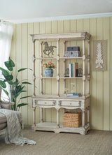 Adela - French Country Bookcase Display Storage Shelf Etageres - Antique White - Furniture Home Direct