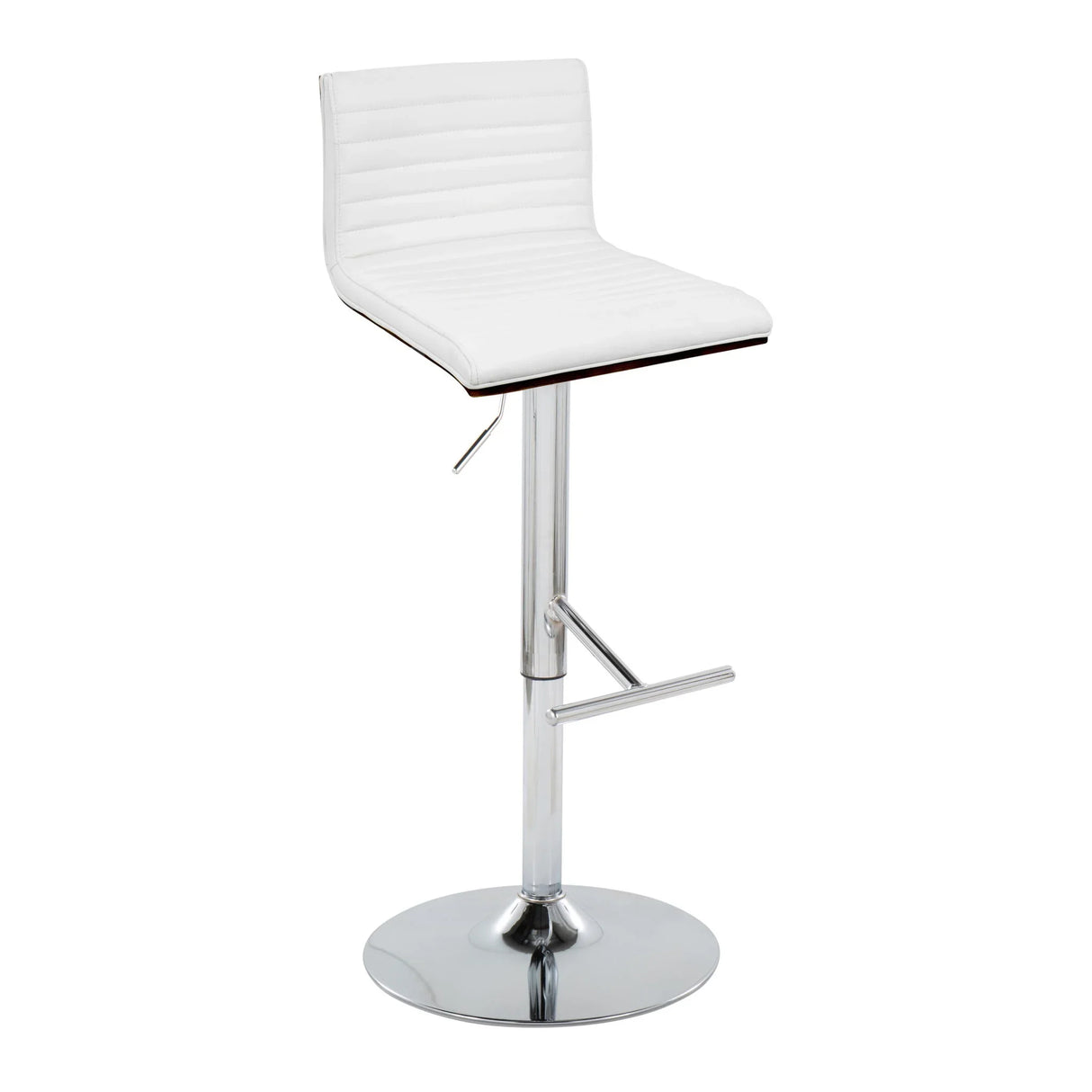 Mason - Contemporary Adjustable Barstool & Swivel With Straight T Footrest (Set of 2) - Furniture Home Direct