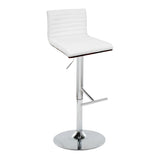 Mason - Contemporary Adjustable Barstool & Swivel With Straight T Footrest (Set of 2) - Furniture Home Direct