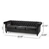Traditional Charcoal Gray Sofa - Furniture Home Direct