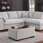 Joshua - 100" Sectional Sofa with Right Facing Chaise and Console Ottoman - Furniture Home Direct