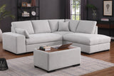 Joshua - 100" Sectional Sofa with Right Facing Chaise and Console Ottoman - Furniture Home Direct