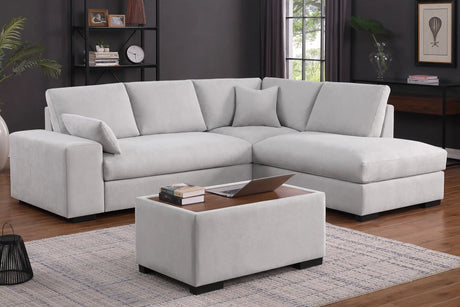 Joshua - 100" Sectional Sofa with Right Facing Chaise and Console Ottoman - Furniture Home Direct