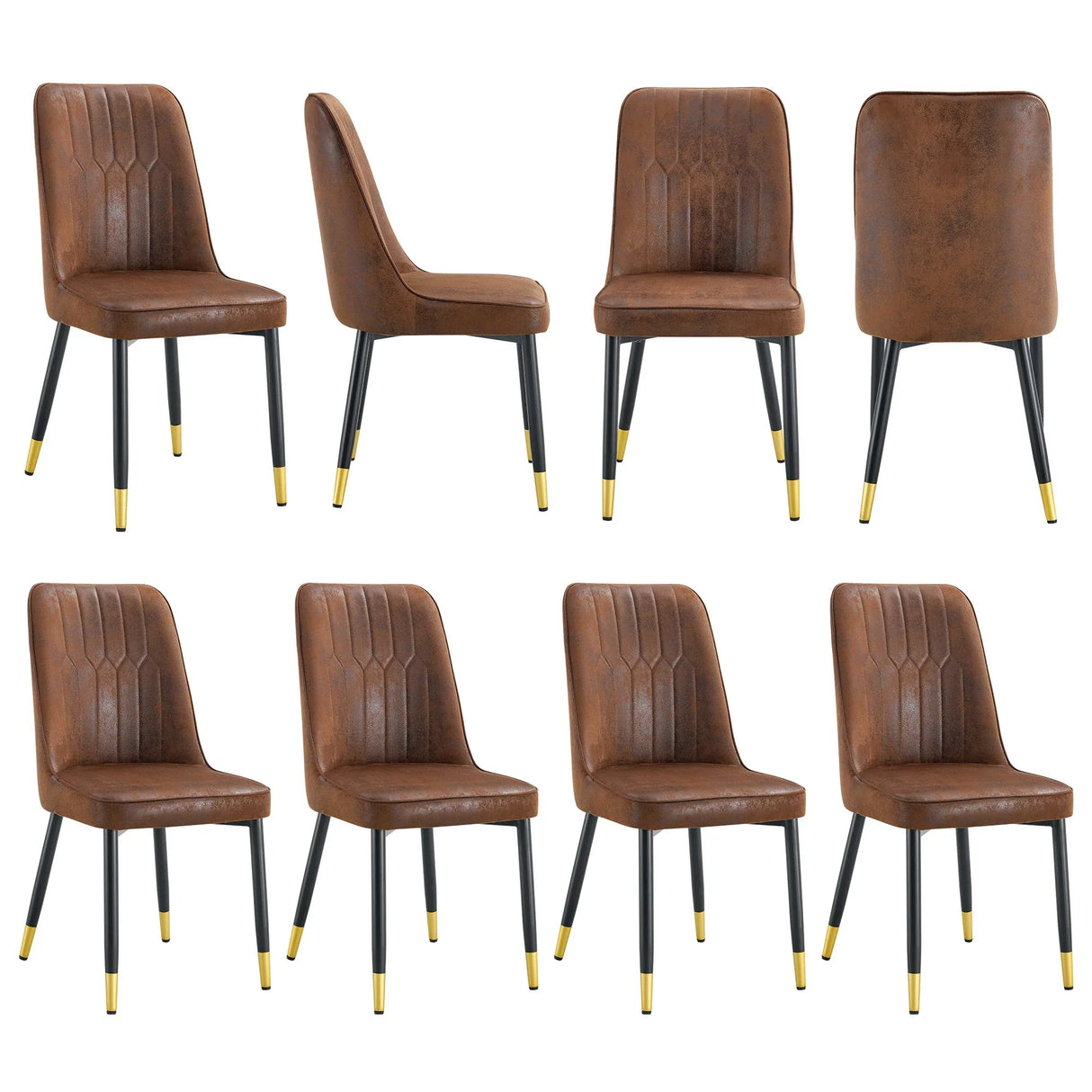 Modern Dining Chairs With Sleek Backrest And Metal Legs - Furniture Home Direct