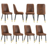 Modern Dining Chairs With Sleek Backrest And Metal Legs - Furniture Home Direct