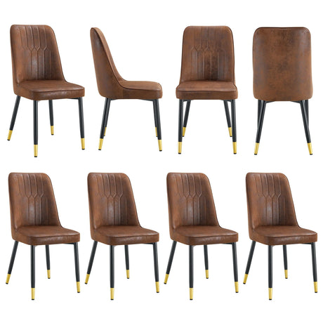 Modern Dining Chairs With Sleek Backrest And Metal Legs - Furniture Home Direct