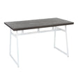 Geo - Industrial Dining Table - Vintage White / Espresso - Furniture Home Direct