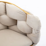 Luxury Modern Simple Leisure Velvet Single Sofa Chair Bedroom Lazy Person Household Dresser Stool Manicure Table Back Chair - Furniture Home Direct