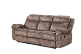 Zubaida - Two Tone Velvet Recliner Sofa With USB Port Drop Down Table - Furniture Home Direct