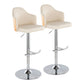 Ahoy - Contemporary Adjustable Barstool, Swivel With Rounded T Footrest (Set of 2) - Furniture Home Direct