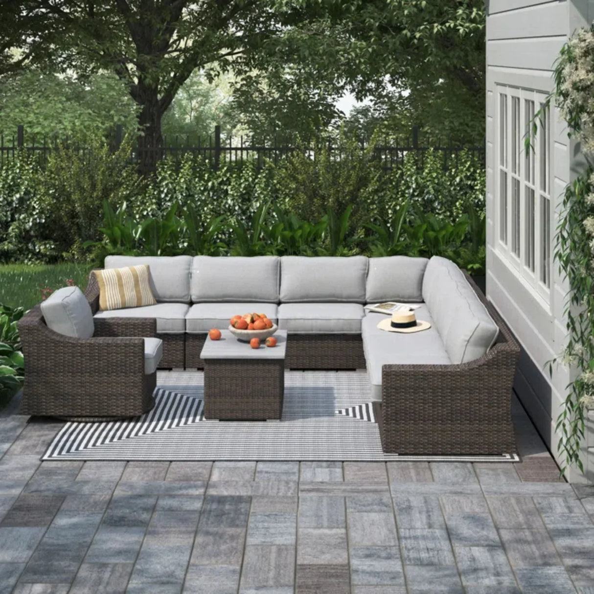 Stylish Sofa Seating Group With Cushions Perfect For Outdoor Gatherings - Furniture Home Direct