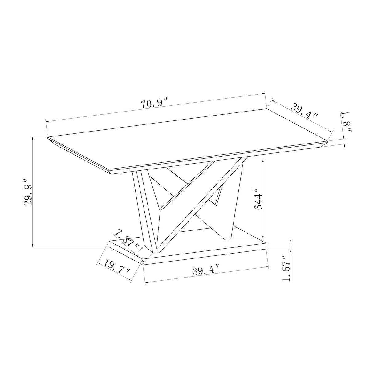 Caroline - Dining Table - Gray - Furniture Home Direct