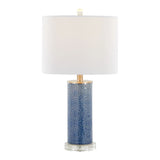 Spyro - Contemporary Table Lamp - Bijou Blue / White / Clear Crystal / Nickel - Furniture Home Direct