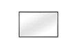 Rectangle Wood Mirror - Black - Furniture Home Direct