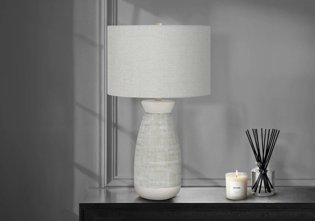 Lighting, Table Lamp, Ceramic, Contemporary - Gray - Furniture Home Direct