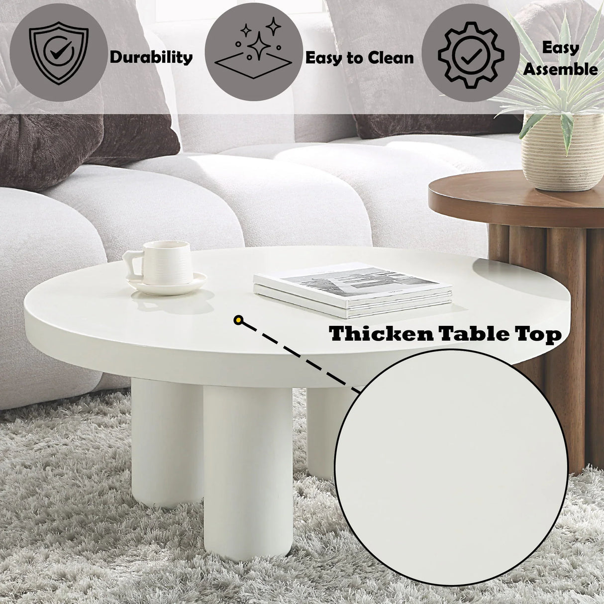 Loanna - Coffee Table - White - Furniture Home Direct
