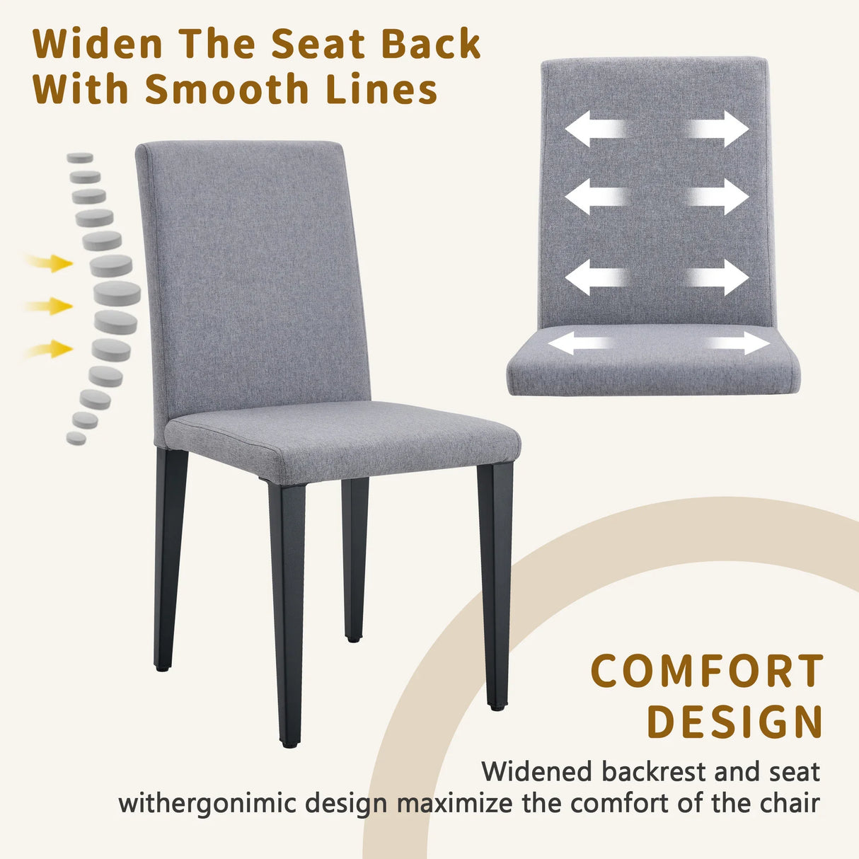 Dining Set Glass Top Table With Eight Fabric Chairs Gray - Furniture Home Direct