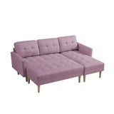 Sectional with Ottoman - Pink - Furniture Home Direct