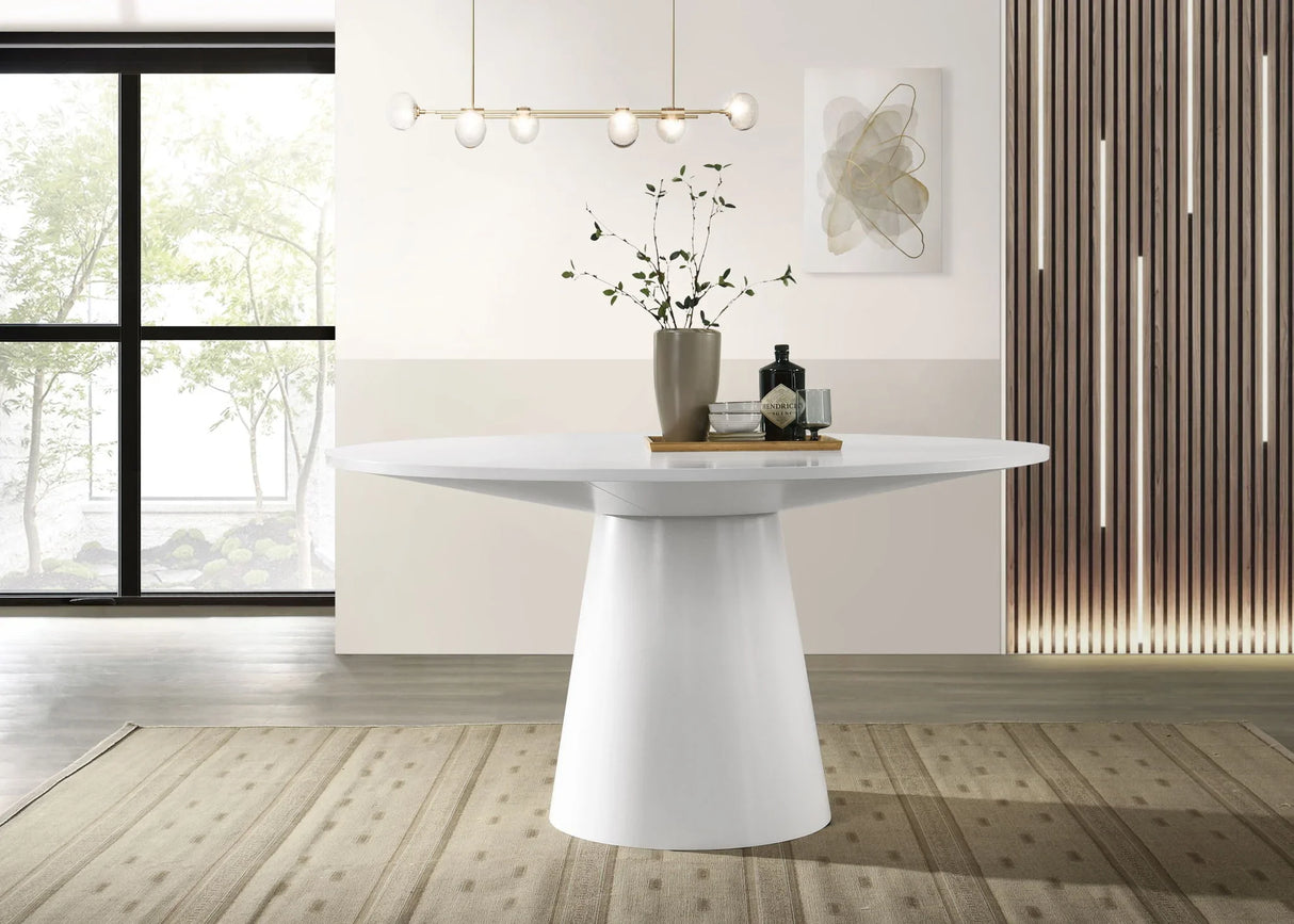 Jasper - Wide Contemporary Round Dining Table - Furniture Home Direct