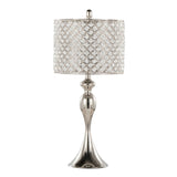 Ashland - Contemporary Table Lamp Square Clear Crystal (Set of 2) - Polished Nickel - Furniture Home Direct