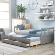 Twin Size Daybed With Trundle And Drawers - Furniture Home Direct