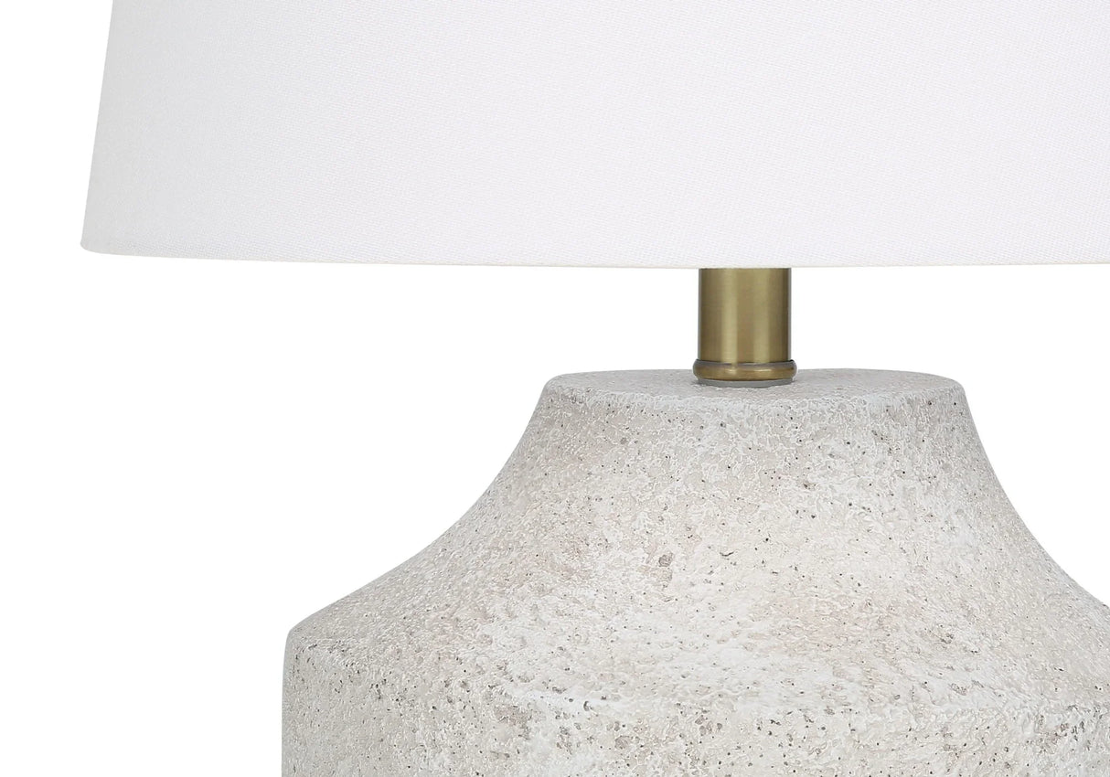 Lighting, Modern Table Lamp, Concrete - Cream - Furniture Home Direct