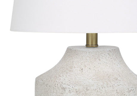 Lighting, Modern Table Lamp, Concrete - Cream - Furniture Home Direct