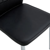 Dining Chairs with PU Upholstery and Metal Legs Black - Furniture Home Direct