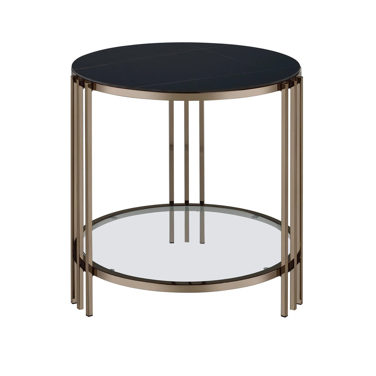 Abisha - Sintered Stone Top Round Table - Furniture Home Direct