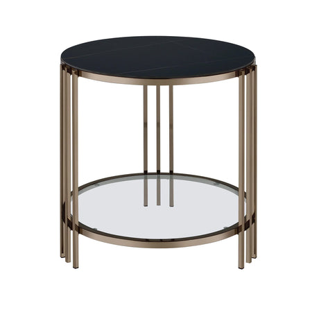 Abisha - Sintered Stone Top Round Table - Furniture Home Direct