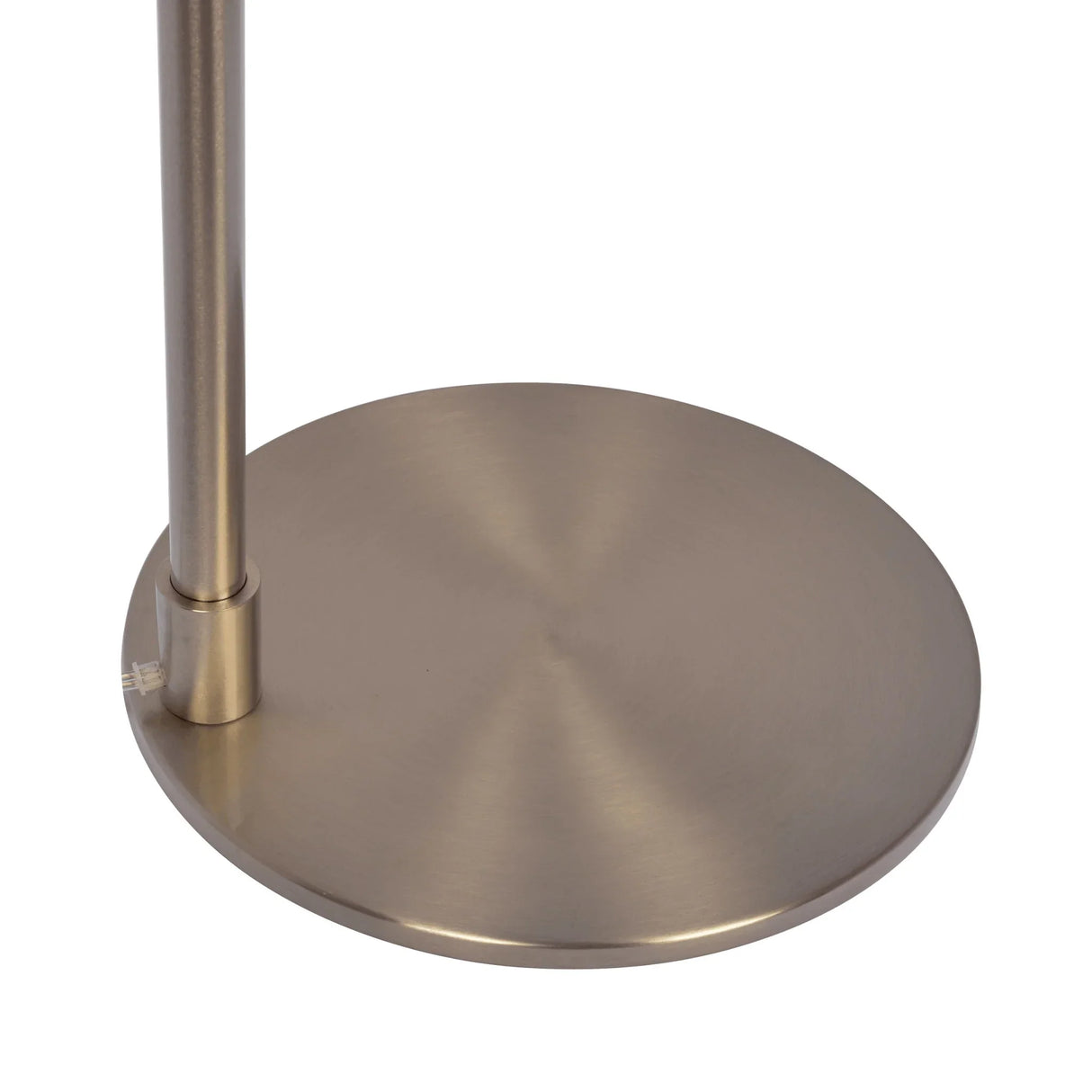 Serene - Floor Lamp With Rotary Switch Base Linen Shade - Brushed Nickel / White - Furniture Home Direct