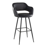 Margarite - Contemporary Fixed Height BarStool With Square Footrest (Set of 2) - Furniture Home Direct